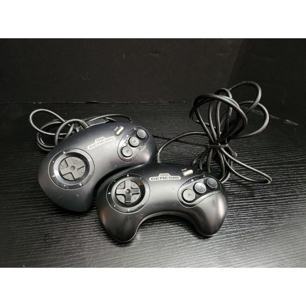 Pair Set of‎ 2 Sega Genesis Controllers OEM Model 1650
